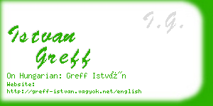 istvan greff business card